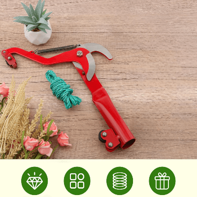 Coupe Branche Télescopique - BranchCutter™ - Deux Roues Rouge - Maison Rangement Jardin