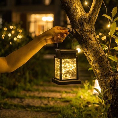 Lanterne solaire extérieur | Écologique - Maison Rangement Jardin