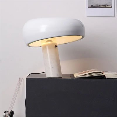 Lampe champignon | Élégance Marbrée - Maison Rangement Jardin