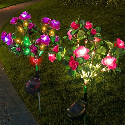 Lampe bouquet de fleurs solaire extérieur | Écobrillance