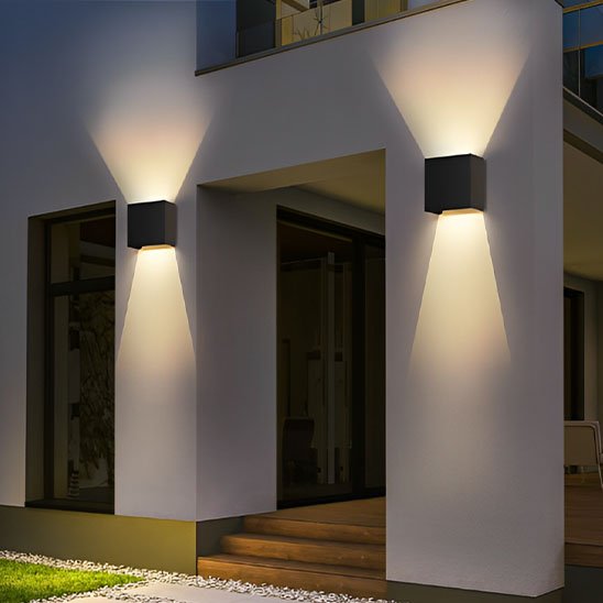 Applique Murale | Design Cubique Bidirectionnel - Maison Rangement Jardin