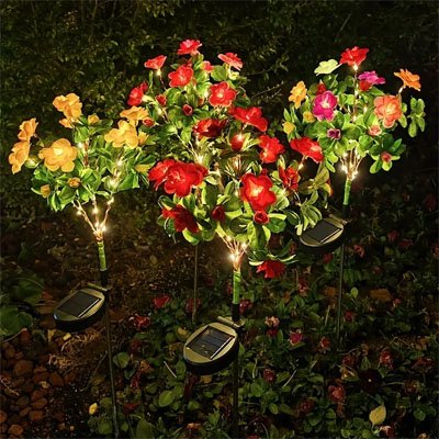 Lampe bouquet de fleurs solaire extérieur | Écobrillance