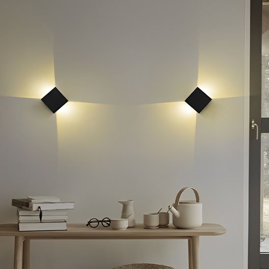 Applique Murale | Design Cubique Bidirectionnel - Maison Rangement Jardin