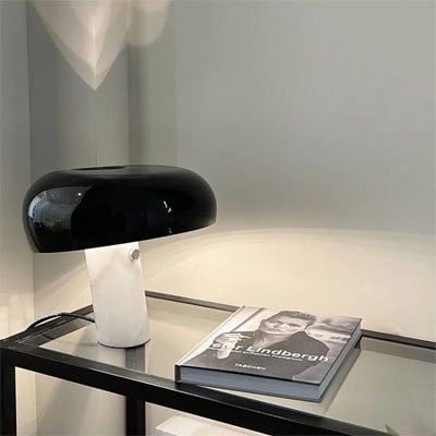 Lampe champignon | Élégance Marbrée - Maison Rangement Jardin