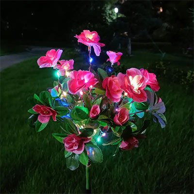 Lampe bouquet de fleurs solaire extérieur | Écobrillance
