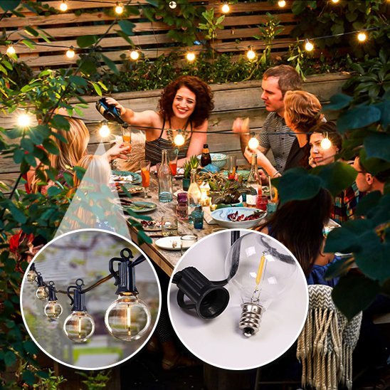 Guirlande lumineuse extérieur | Ambiance Magique - Maison Rangement Jardin