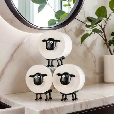 Porte papier toilette | Fixation Facile - Maison Rangement Jardin